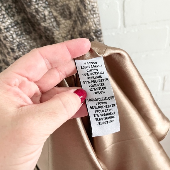 Monique Lhuillier Mini Dress Leopard print Iridescent Jacquard Mobwife Sz 8 - Picture 9 of 16